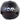 3.5kg FUELL leather medicine ball in black with blue logo and stitched grip panels