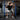 Fuel fitness squat rack with black barbells and weight plates, blue steel frame in gym