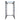 Black steel power rack with blue pull-up bar and adjustable J-hooks for strength training
