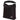 Black fabric lunch bag with padded handle and zip closure