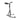 Black steel exercise pull-up bar with round base and adjustable overhead support