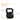 Black cast iron kettlebell with comfortable grip, durable protective shell and weight indicator
