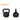 Black adjustable dumbbell handle with ergonomic grip, 15 lb CAP strength training weight