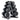 CAP 12-sided Rubber Dumbbell Set with Rack | 100-lb